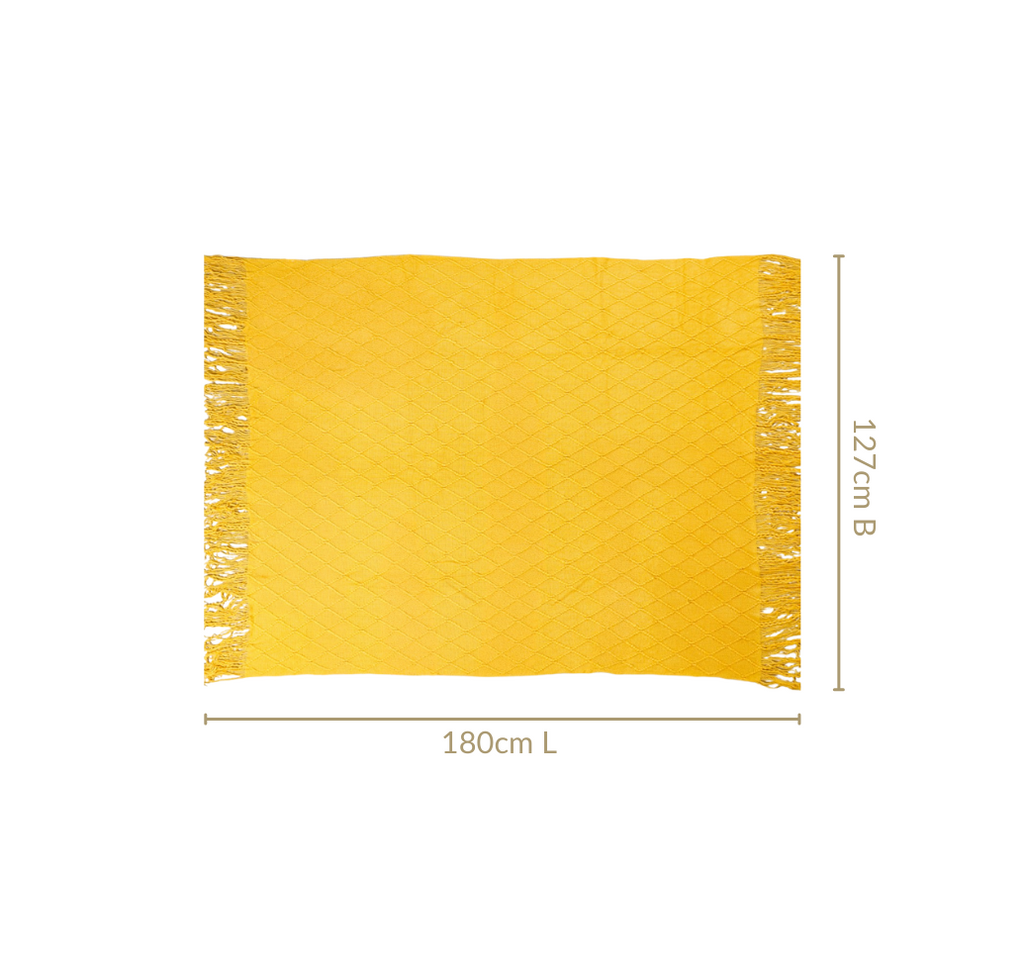 Sweet Corn Yellow Couch Throw Nestasia