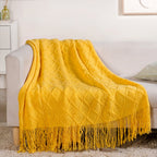 Sweet Corn Yellow Couch Throw Nestasia