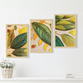 Floral Abstract Art Paintings, Painting For Wall Living Room, Set of 3 AXIII-52-ABS ArtX