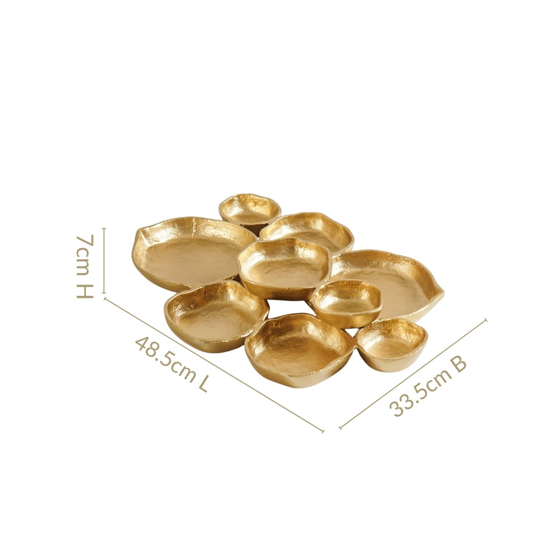 Golden Cluster Tray Large Nestasia