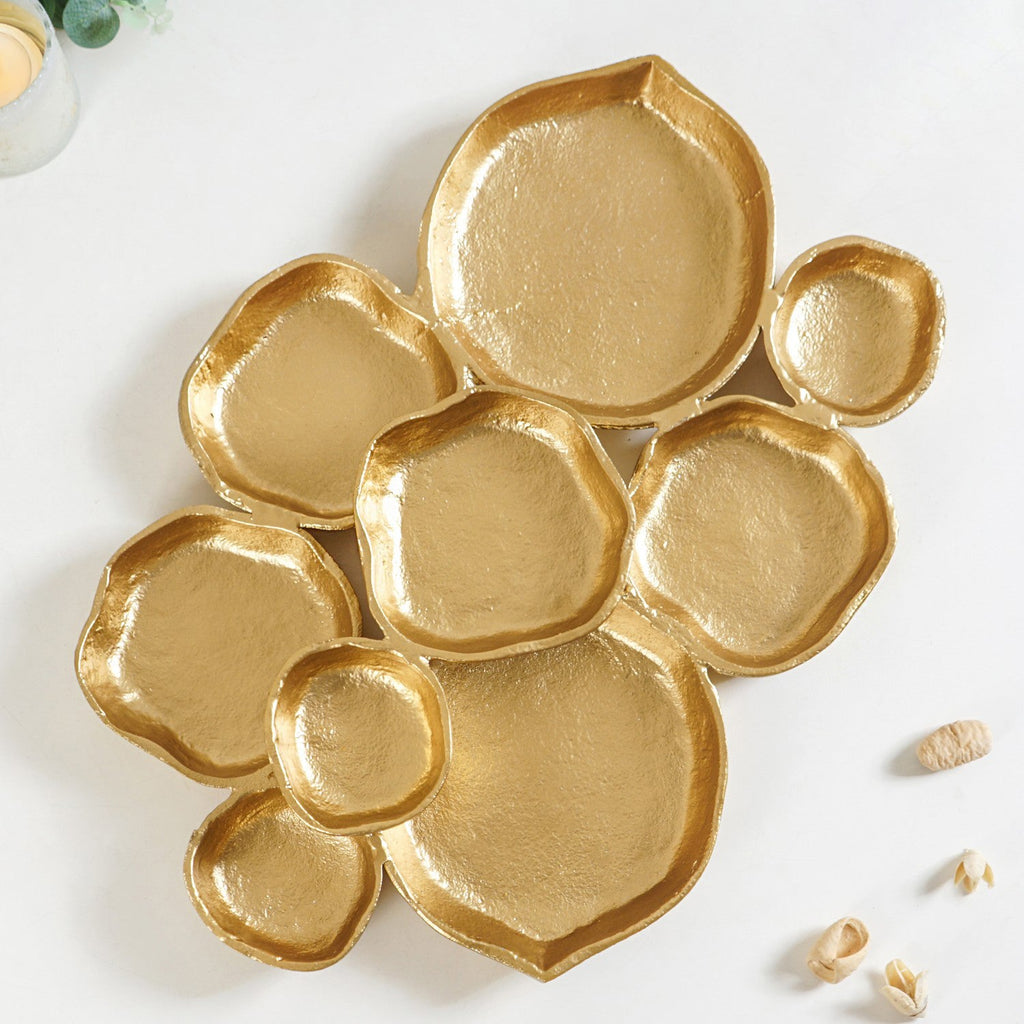 Golden Cluster Tray Large Nestasia