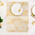Luxe Golden Petals Table Mat Set Of 6 Nestasia