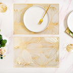 Luxe Golden Petals Table Mat Set Of 6 Nestasia
