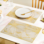 Luxe Golden Petals Table Mat Set Of 6 Nestasia