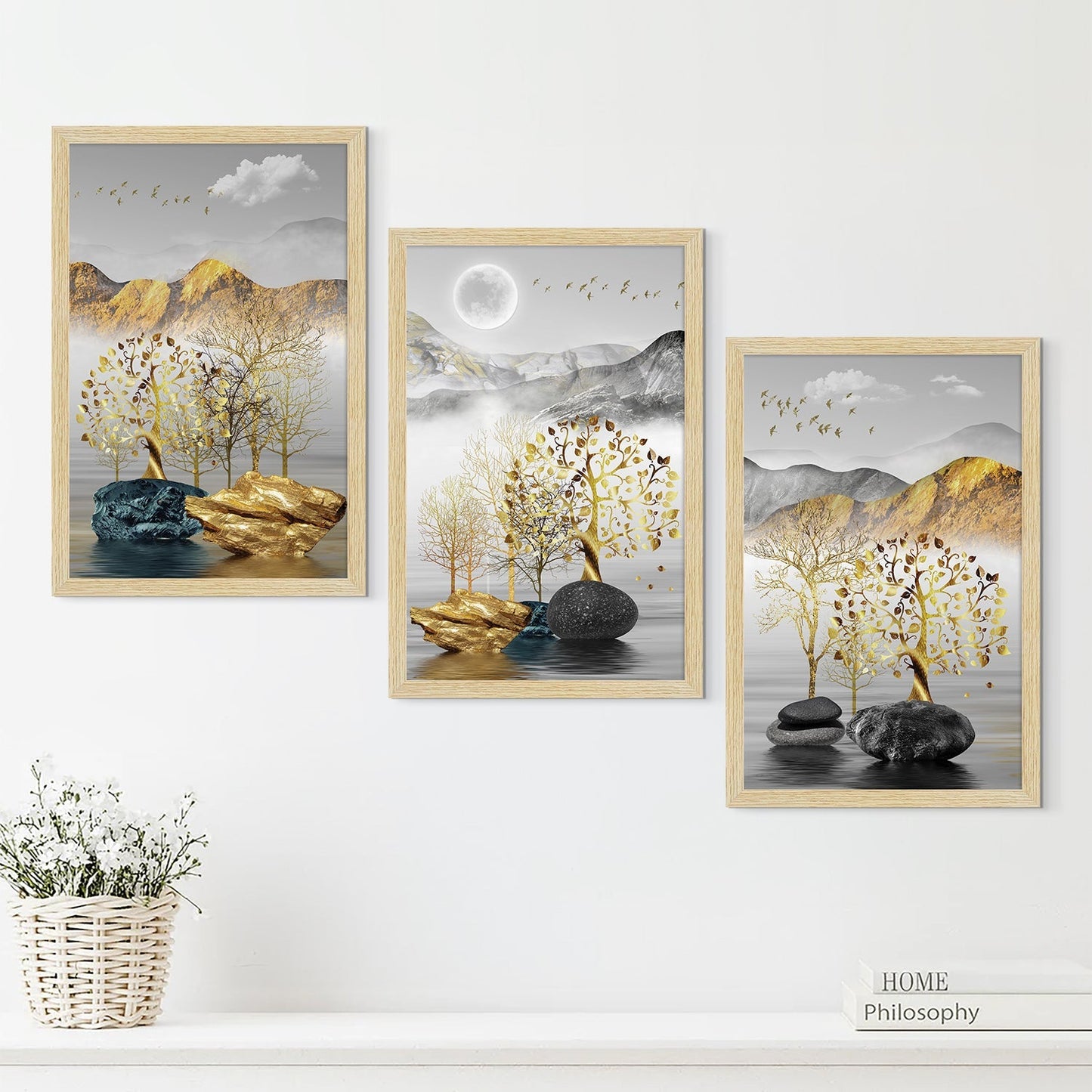 Fantacy Landscape Paintings For Wall Decoration, Set of 3 AXIII-27-LND