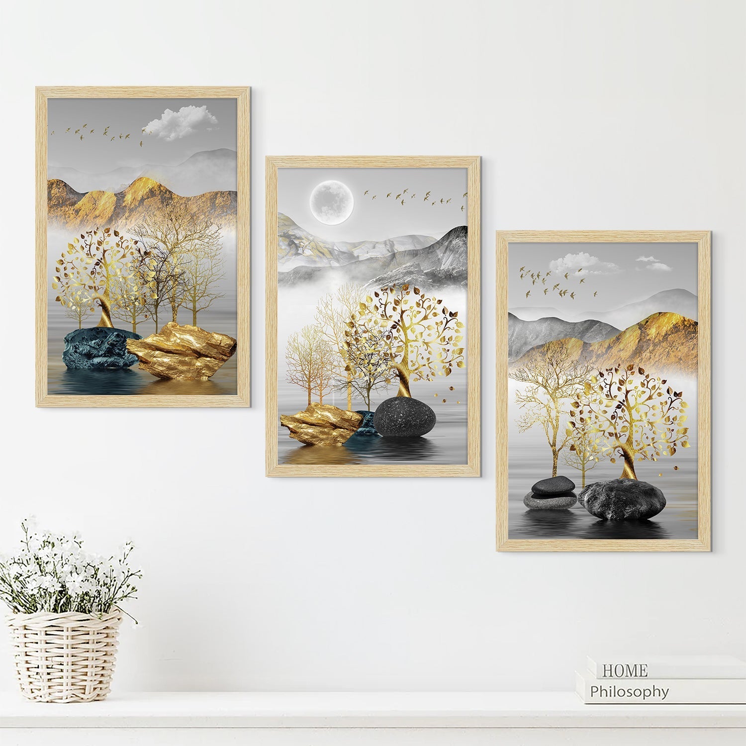 Fantacy Landscape Paintings For Wall Decoration, Set of 3 AXIII-27-LND ArtX