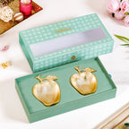 Golden Apple Trinket Bowl Set Of 2 Nestasia