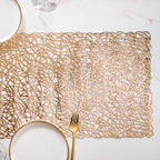 Laser Cut Style Table Runner Gold 90x35cm Nestasia