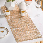Laser Cut Style Table Runner Gold 90x35cm Nestasia