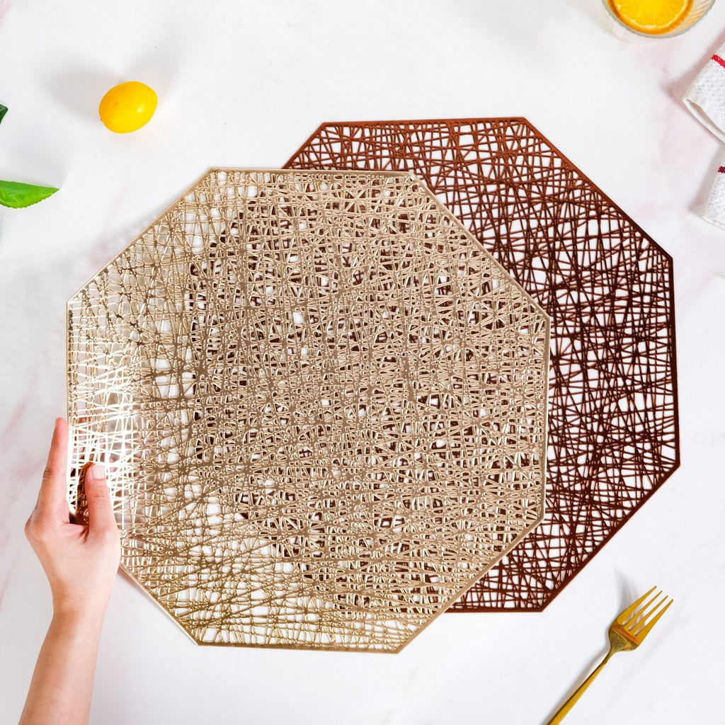 Golden Table Mat Set Of 6 Nestasia
