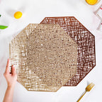 Golden Table Mat Set Of 6 Nestasia