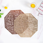 Golden Table Mat Set Of 6 Nestasia