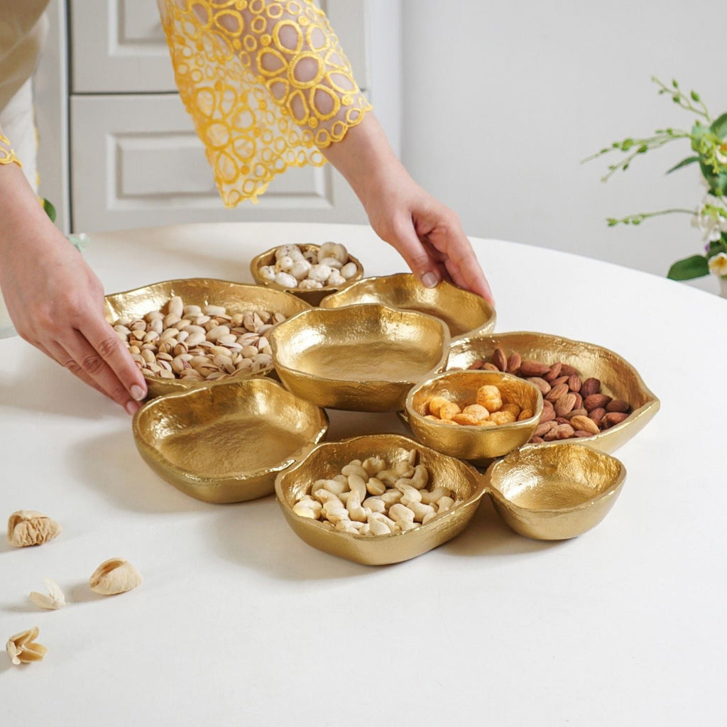 Golden Cluster Tray Large Nestasia