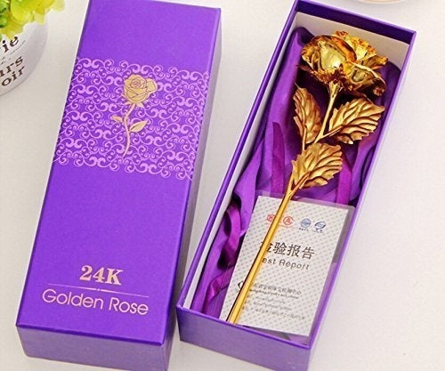 24K Gold Rose With Beautiful Gift Box Kafalo