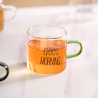 Good Morning Assorted Multicolour Handle Tea Cups Set Of 6 130ml Nestasia