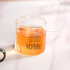Good Morning Assorted Multicolour Handle Tea Cups Set Of 6 130ml Nestasia