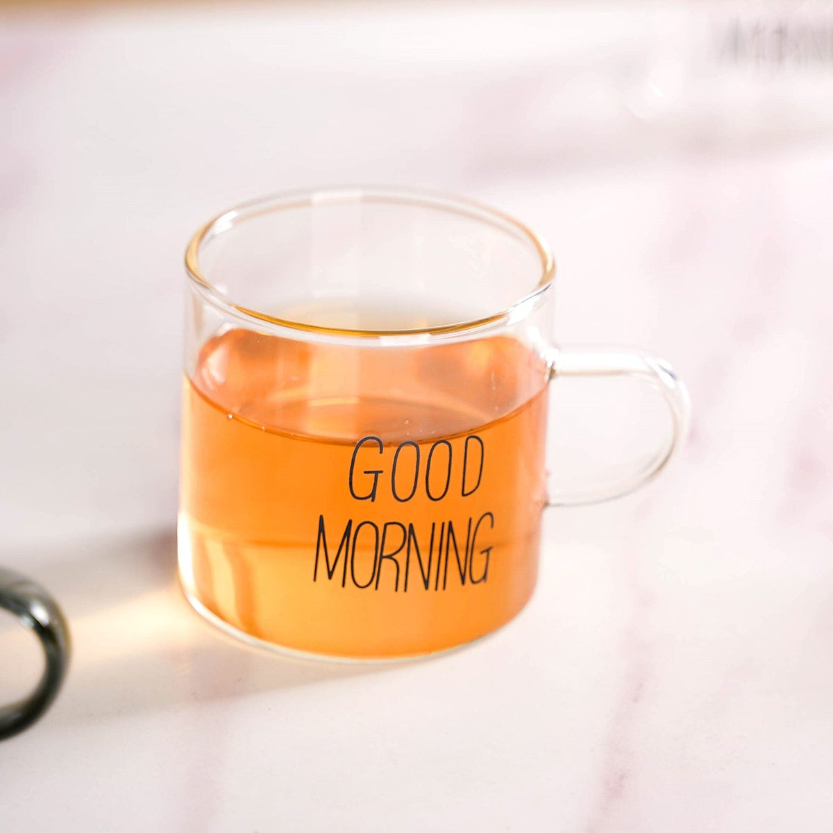 Good Morning Assorted Multicolour Handle Tea Cups Set Of 6 130ml Nestasia