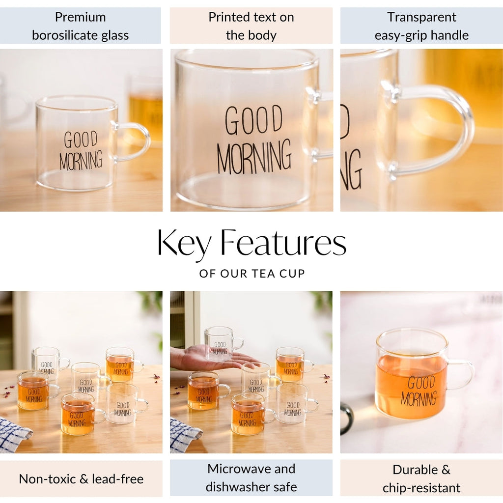 Good Morning Cup Set Of 6 130ml Nestasia