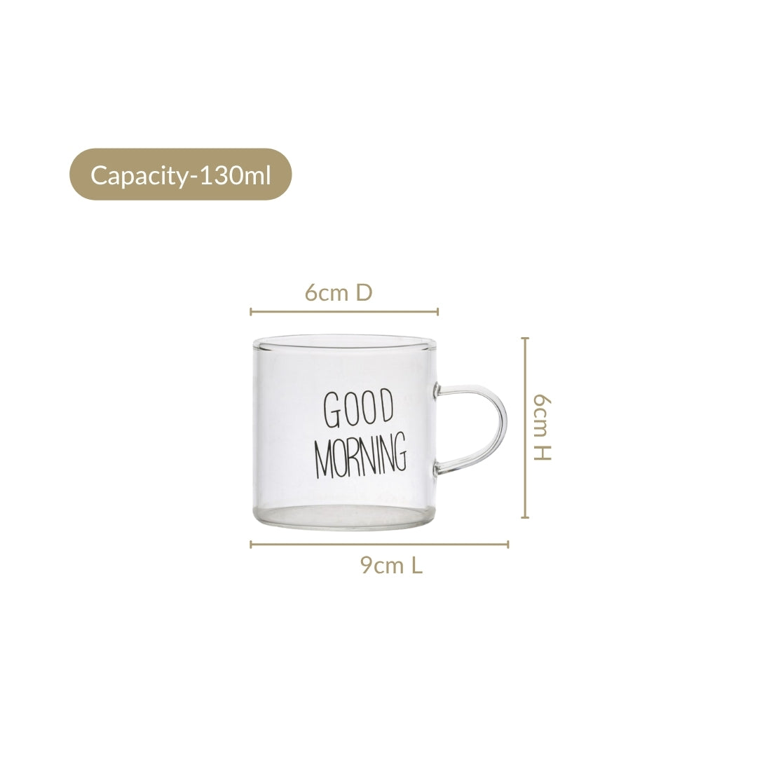 Good Morning Cup Set Of 6 130ml Nestasia