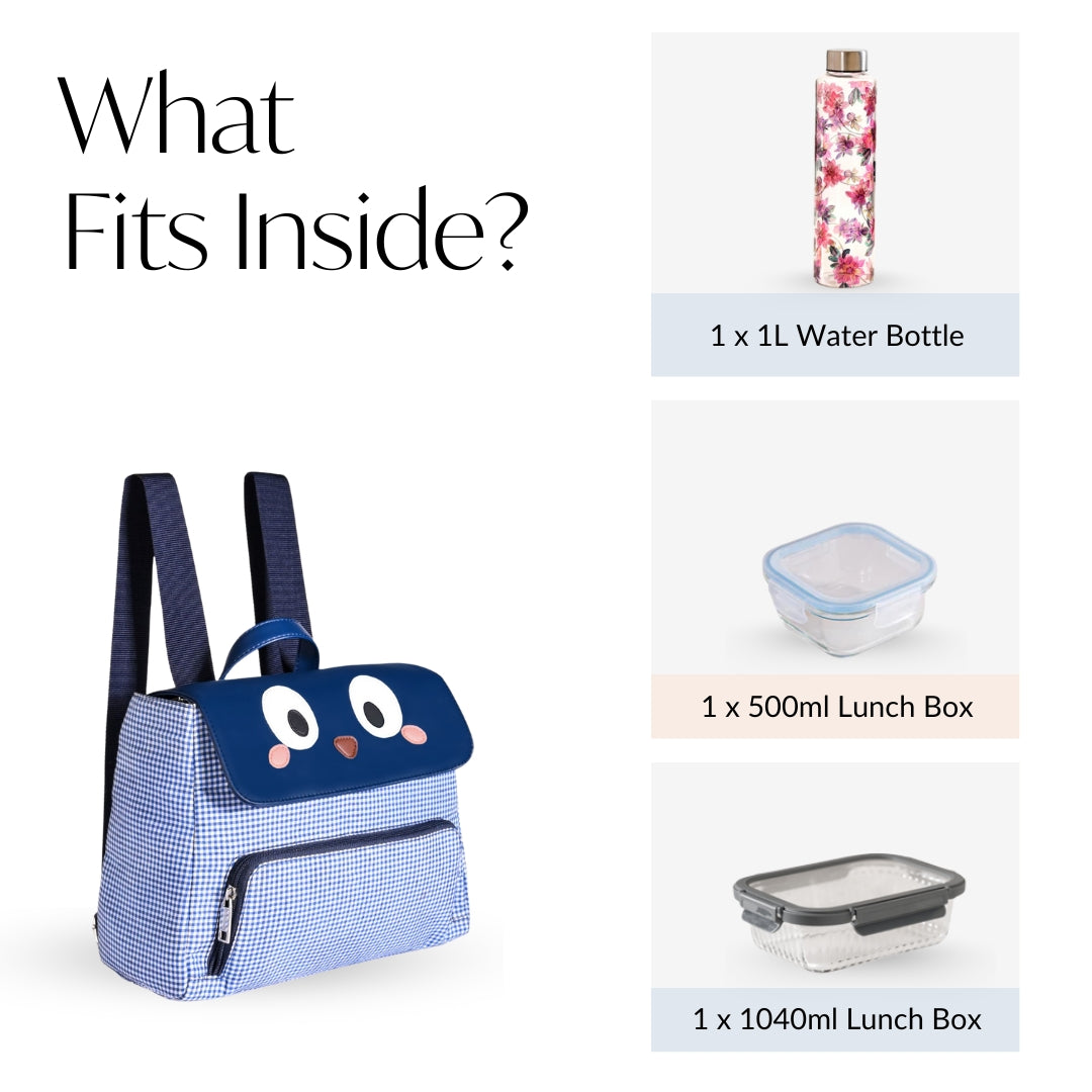 Googly Eyes Checkered Bag For Kids Nestasia