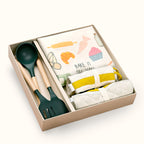 Gourmet Kitchen Gift Hamper With Apron Trivet Mitten And Spatula Nestasia