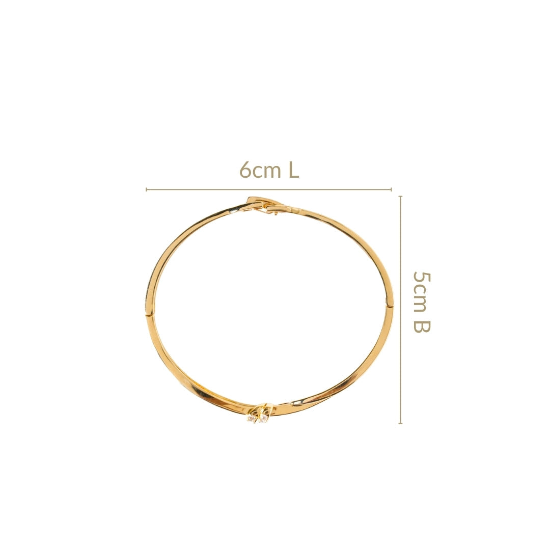 Graceful Knotted Vines Gold Bracelet Nestasia