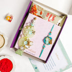 Graceful Green Rakhi Lumba Gift Set Nestasia