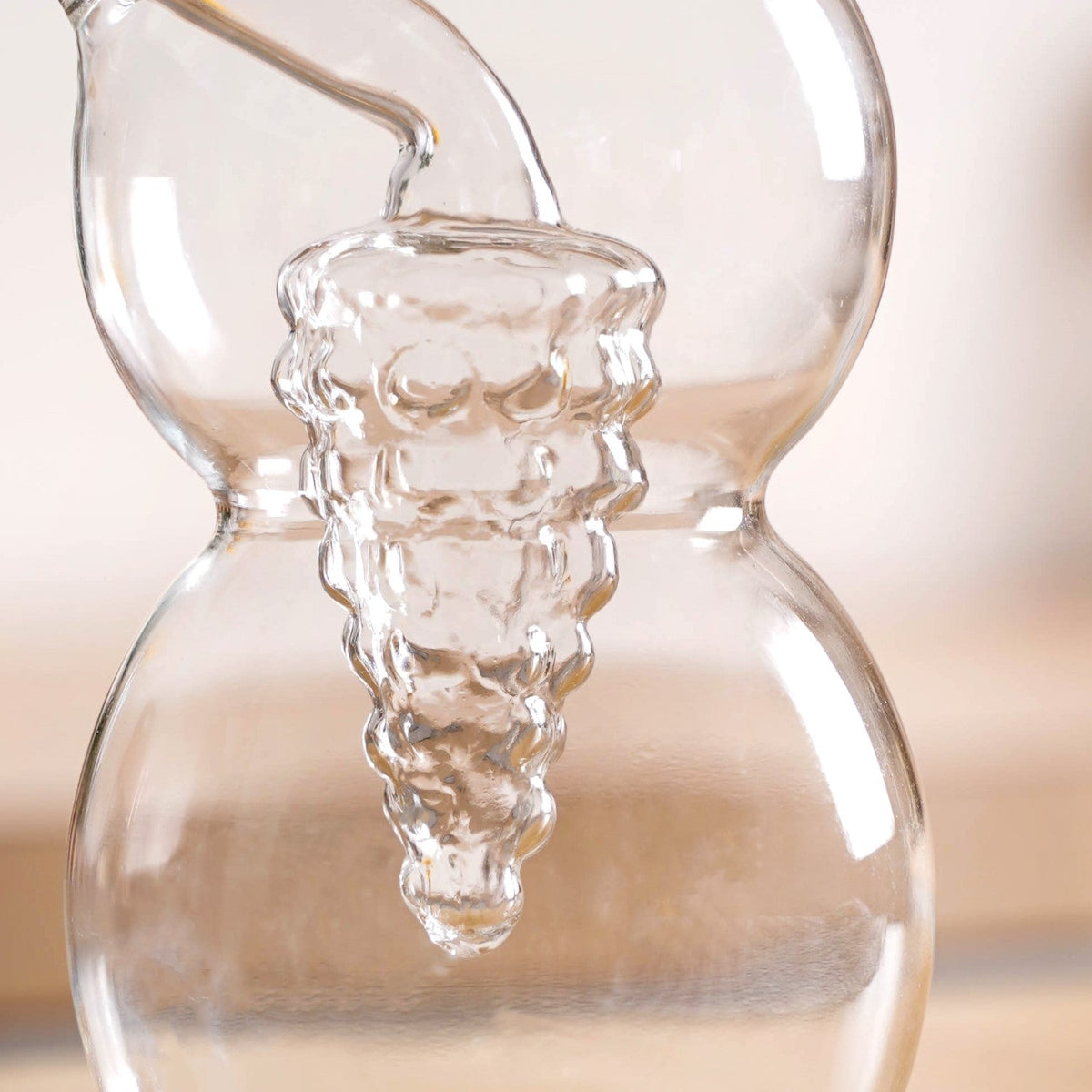 Grape Sculpture Glass Cruet For Olive Oil With Italian Seasoning Nestasia