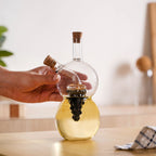 Grape Sculpture Glass Cruet For Olive Oil With Italian Seasoning Nestasia