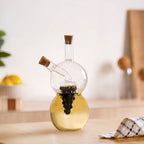 Grape Sculpture Glass Cruet For Olive Oil With Italian Seasoning Nestasia