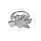 Grapes Pure Brass Napkin Ring Of 6 Silver Nestasia
