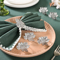 Grapes Pure Brass Napkin Ring Of 6 Silver Nestasia