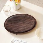 Mango Wood Carved Nero Platter Oval 25x14cm Nestasia