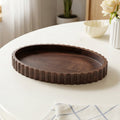 Scallop Rim Nero Platter Oval 35x25cm Nestasia