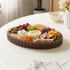 Scallop Rim Nero Platter Oval 35x25cm Nestasia