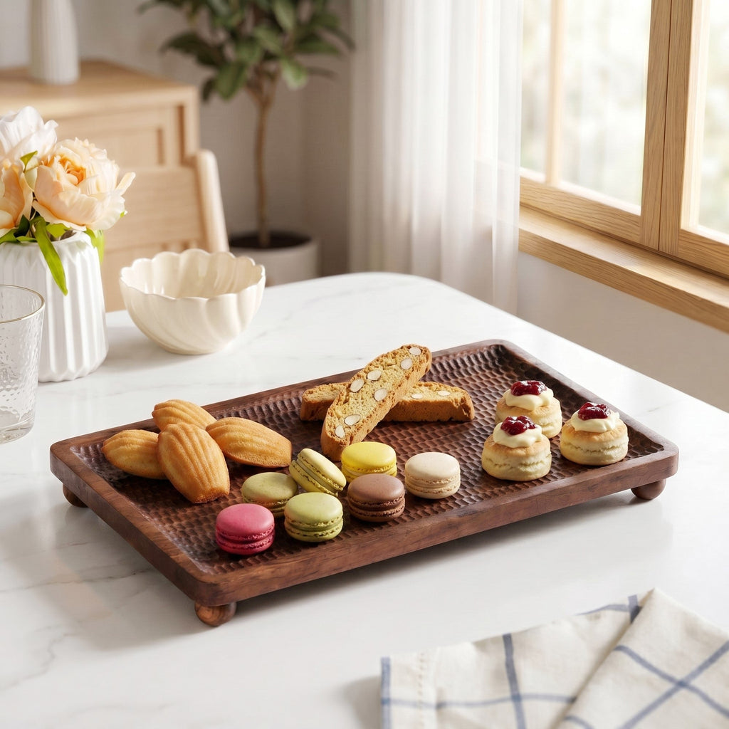 Wooden Nero Serving Platter Rectangle 35x25cm Nestasia