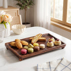 Wooden Nero Serving Platter Rectangle 35x25cm Nestasia