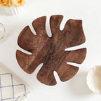 Nero Monstera Leaf Mango Wood Riser Nestasia