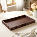 Scallop Rim Nero Platter Rectangle 41x25cm Nestasia