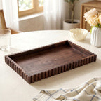 Scallop Rim Nero Platter Rectangle 41x25cm Nestasia