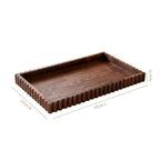 Scallop Rim Nero Platter Rectangle 41x25cm Nestasia