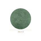 Green Embossed Hibiscus Round Placemats Set Of 6 Nestasia
