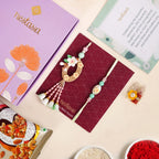 Green Harmony Rakhi Lumba Gift Set Nestasia