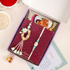 Green Harmony Rakhi Lumba Gift Set Nestasia
