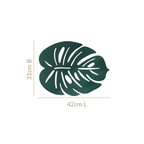 Green Laser Cut Monstera Leaf Table Mat Set Of 6 Nestasia