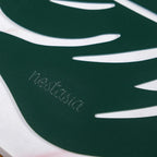 Green Laser Cut Monstera Leaf Table Mat Set Of 6 Nestasia