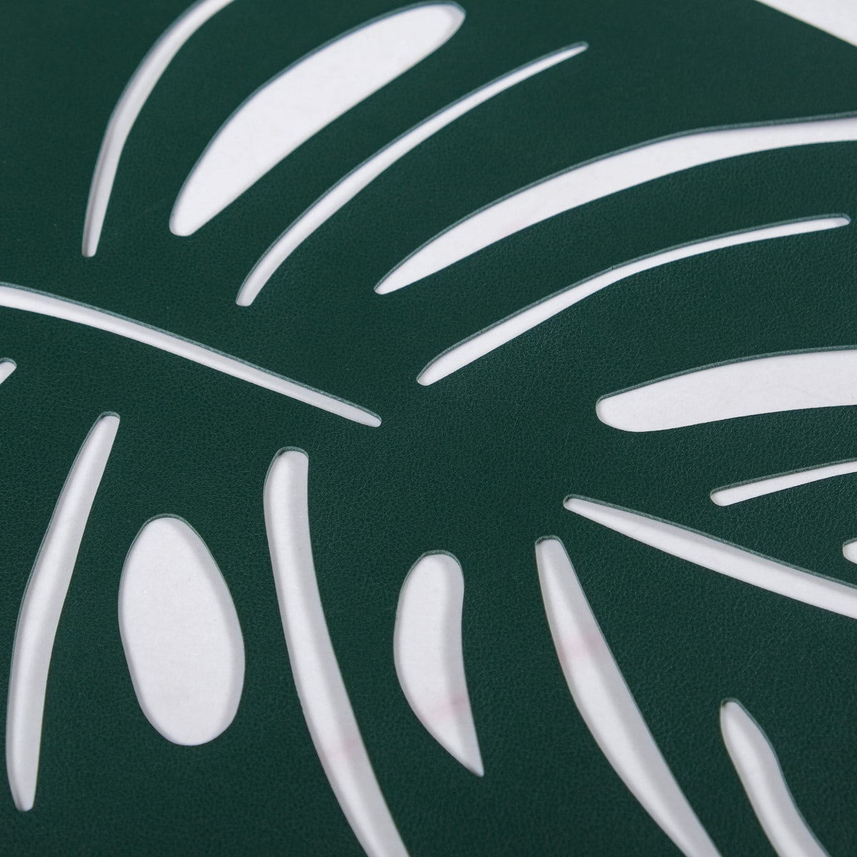 Green Laser Cut Monstera Leaf Table Mat Set Of 6 Nestasia