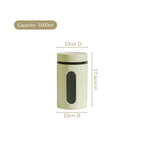 Winnie Green Glass Jar With Window Set Of 4 1000ml Nestasia