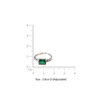 Green Stone Geometric Ring Nestasia