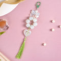 Green Tassel Heart Charm Keychain Nestasia